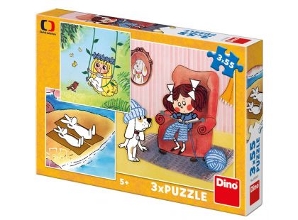 Dino Moje pohádky puzzle 3 x 55 dílků