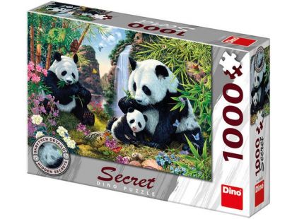 Dino Puzzle Secret collection Pandí rodina 1000 dílků