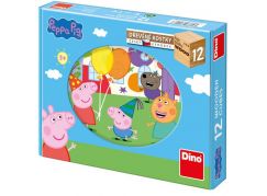Dino Peppa Pig 12 dřevěné kostky
