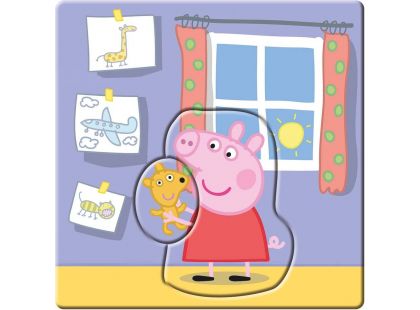 Dino Puzzle set Peppa Pig rodina 12 dílků Baby