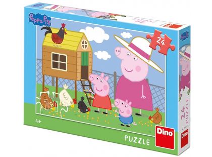 Dino Peppa Pig slepičky puzzle 24 dílků