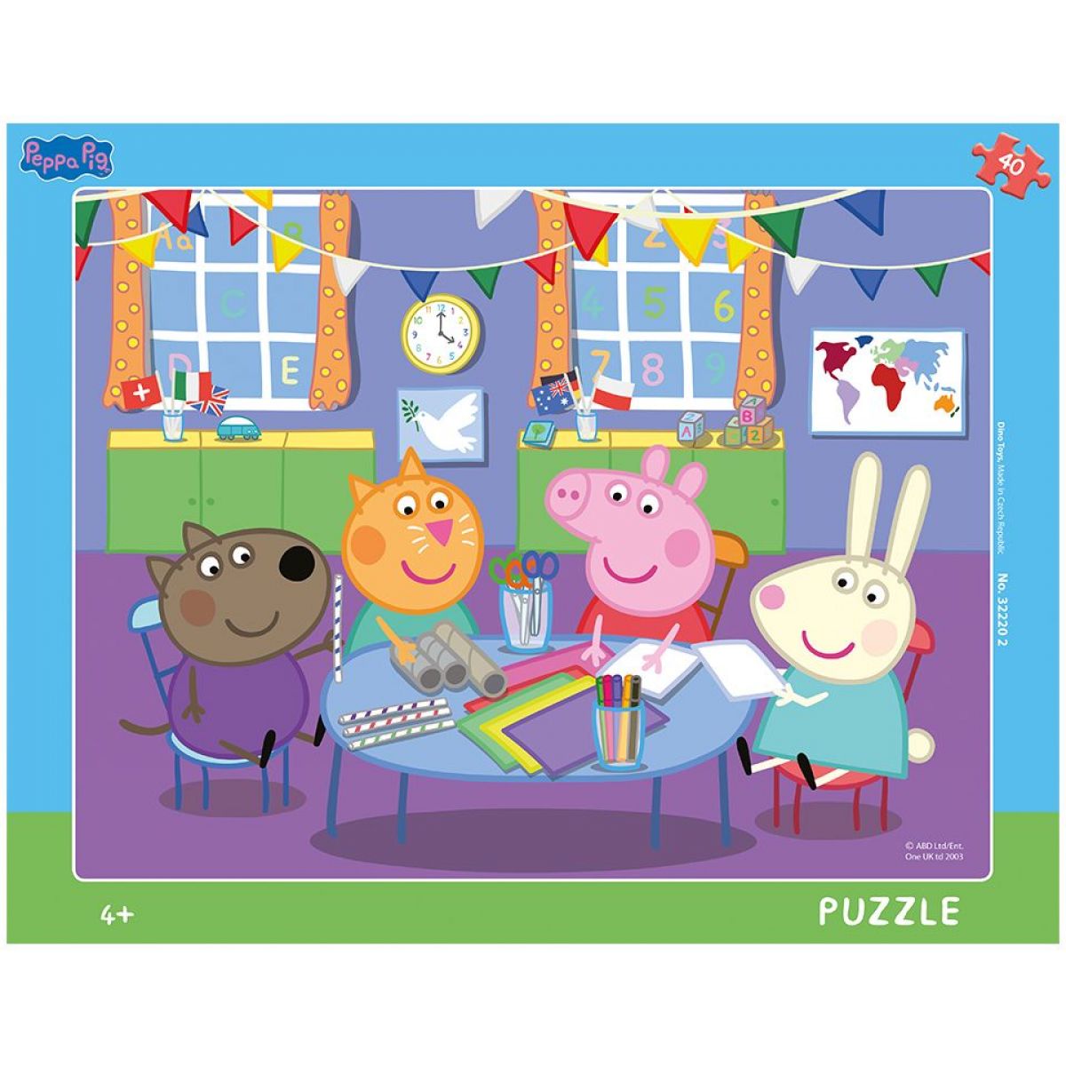 Dino Peppa Pig Ve školce deskové puzzle 40 dílků