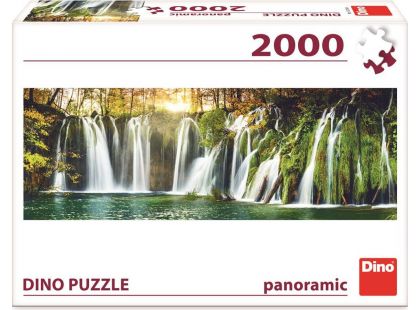 Dino Puzzle panoramic Plitvické  vodopády 2000 dílků
