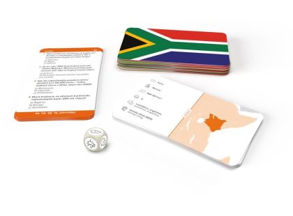 Dino Poznej vlajky Afrika cestovní hra
