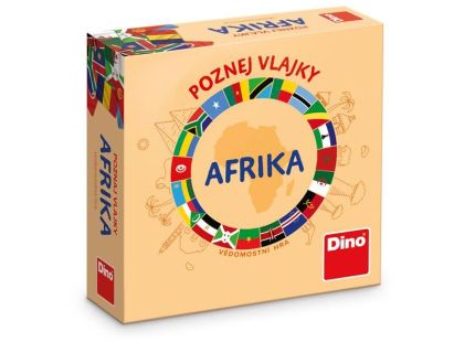 Dino Poznej vlajky Afrika cestovní hra
