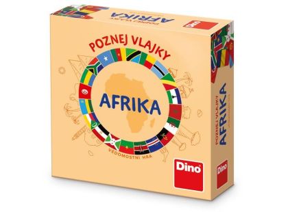 Dino Poznej vlajky Afrika cestovní hra