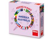 Dino Poznej vlajky Amerika a Austrálie cestovní hra