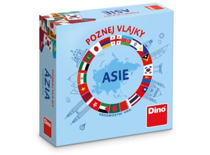 Dino Poznej vlajky Asie cestovní hra