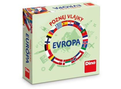 Dino Poznej vlajky Evropa cestovní hra