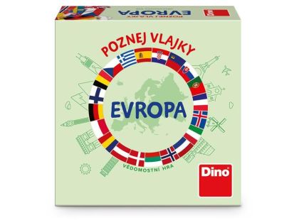 Dino Poznej vlajky Evropa cestovní hra