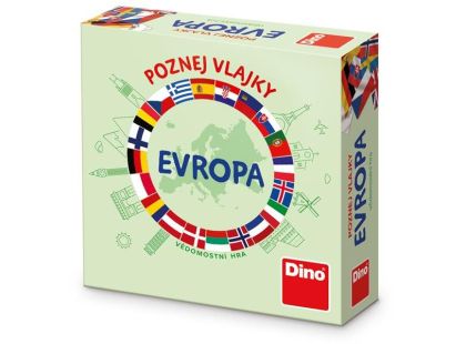 Dino Poznej vlajky Evropa cestovní hra