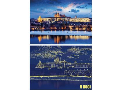 Dino Puzzle neonové Pražský hrad 1000 dílků