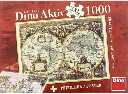 Dino Puzzle Aktiv Historická mapa 1000 dílků