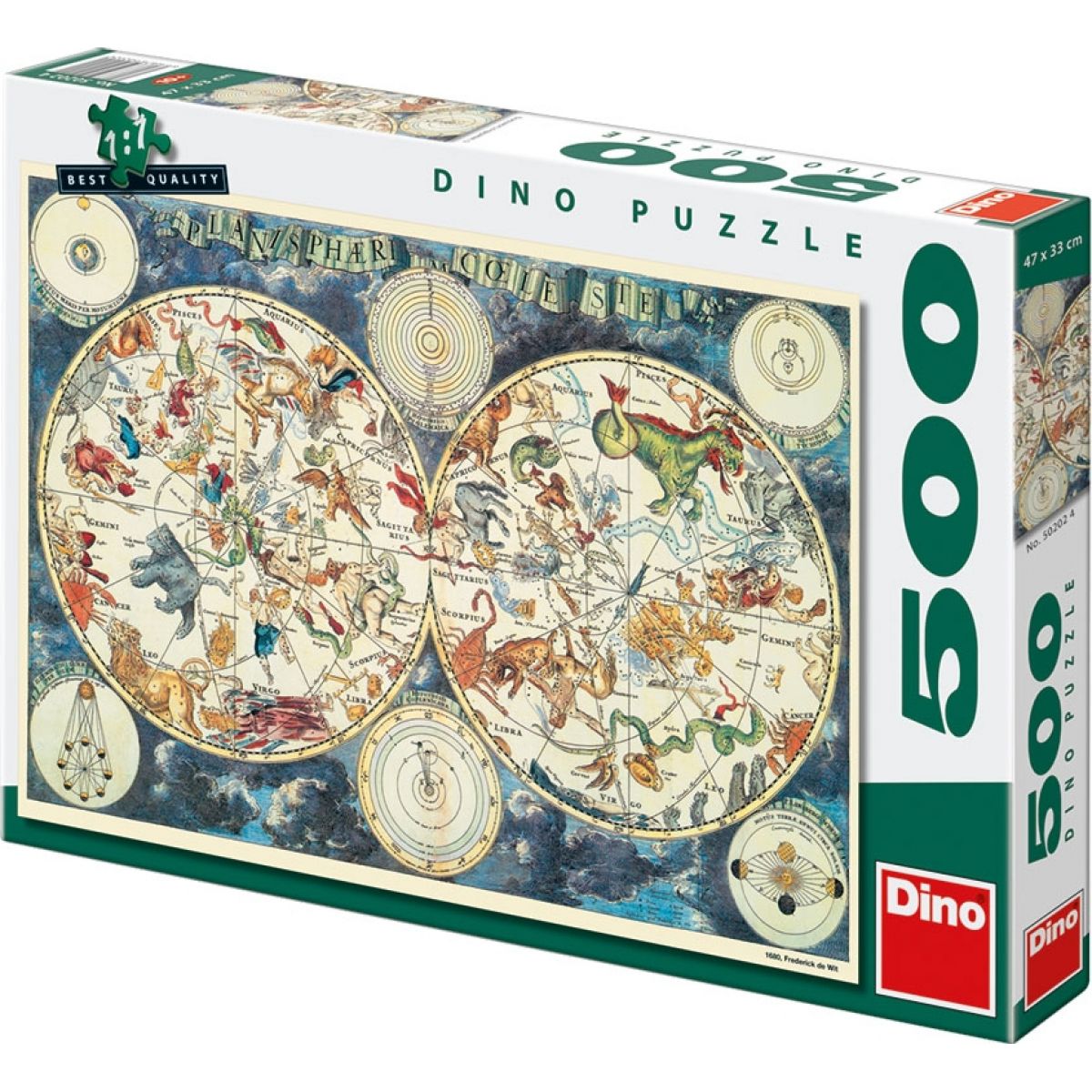Dino Puzzle Astrologická mapa 500dílků
