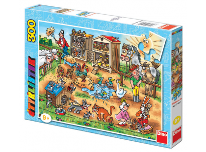 Dino Puzzle Čtyřlístek Na farmě 300 dílků