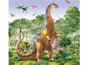 Dino Puzzle Dinosaurus s figurkou 60 dílků Brachiosaurus