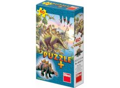Dino Puzzle Dinosaurus s figurkou 60 dílků Stegosaurus