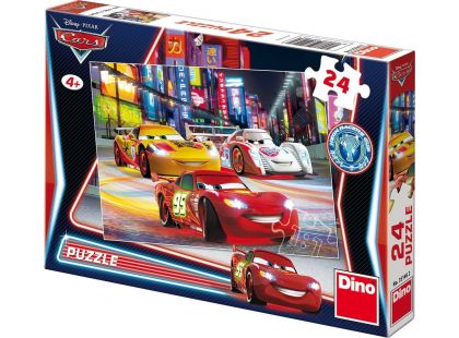 Dino Puzzle Disney Cars noční závod 24 dílků