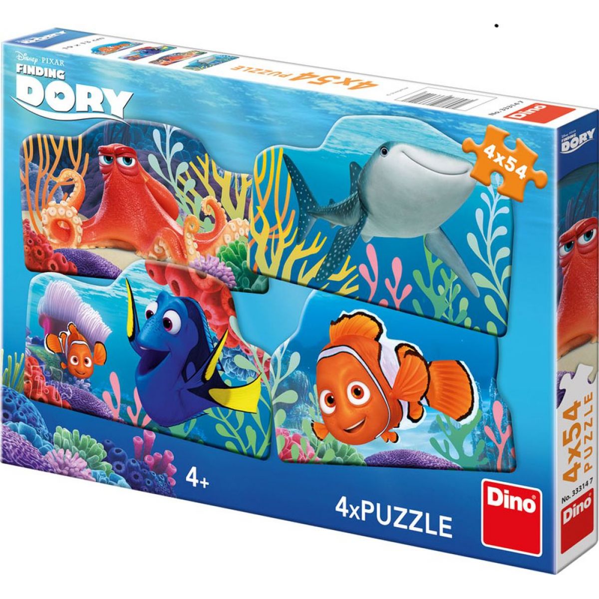 Dino Puzzle Disney Dory a přátelé 4x54 dílků