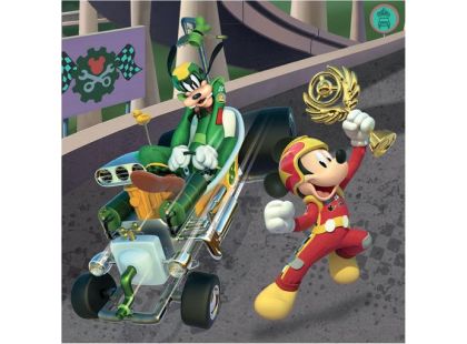 Dino Puzzle Disney Mickey a Minnie závodníci 3 x 55 dílků
