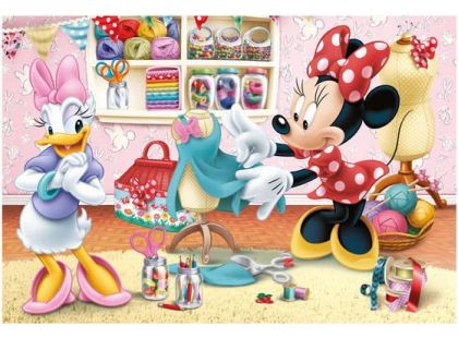 Dino Puzzle Disney Mickey Mouse pracující Minnie 2 x 66 dílků