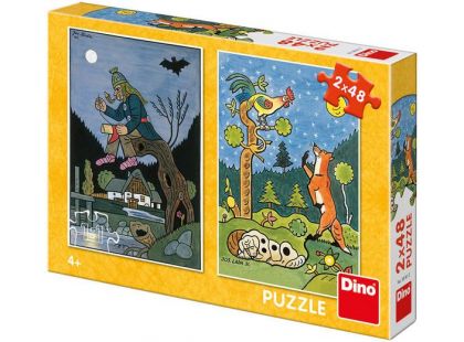 Dino Puzzle Josef Lada Pohádky 2 x 48 dílků - Poškozený obal