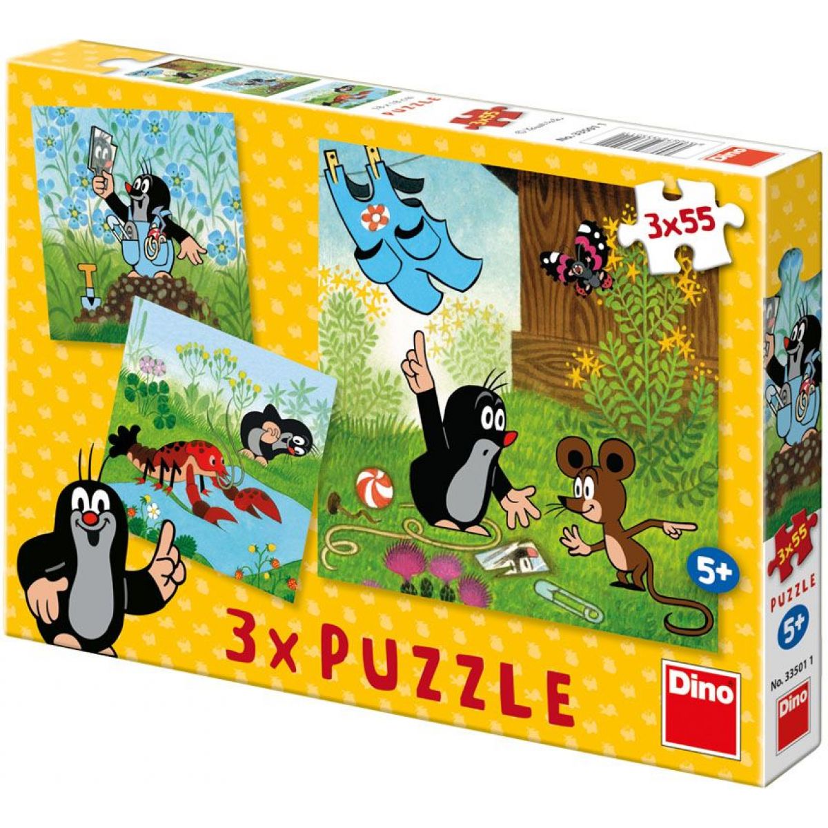 Dino Puzzle Krtek a kalhotky 3x55 dílků