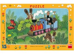 Dino Puzzle Krtek a lokomotiva 15d