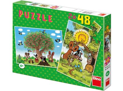 Dino Puzzle Krtek Léto s Krtečkem 2x48dílků