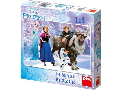 Dino Puzzle Ledové království Elsa a přátelé 24 Maxi dílků