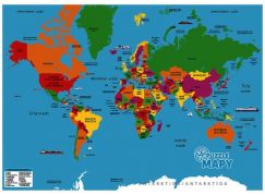 Dino Puzzle Mapa světa 82 dílků