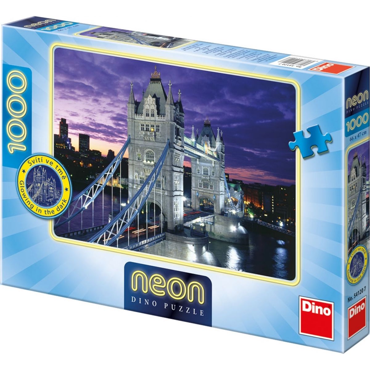 Dino Puzzle Neon Tower Bridge 1000dílků