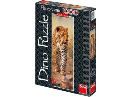 Dino Puzzle Panoramic Leopard z Keni 1000 dílků