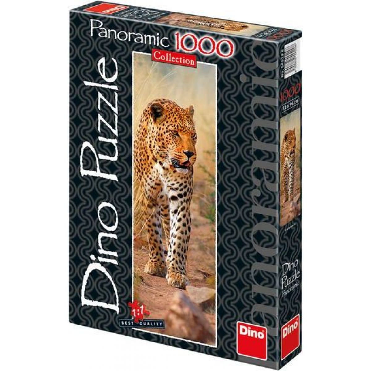 Dino Puzzle Panoramic Leopard z Keni 1000 dílků