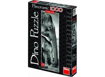 Dino Puzzle Panoramic Sloni 1000 dílků