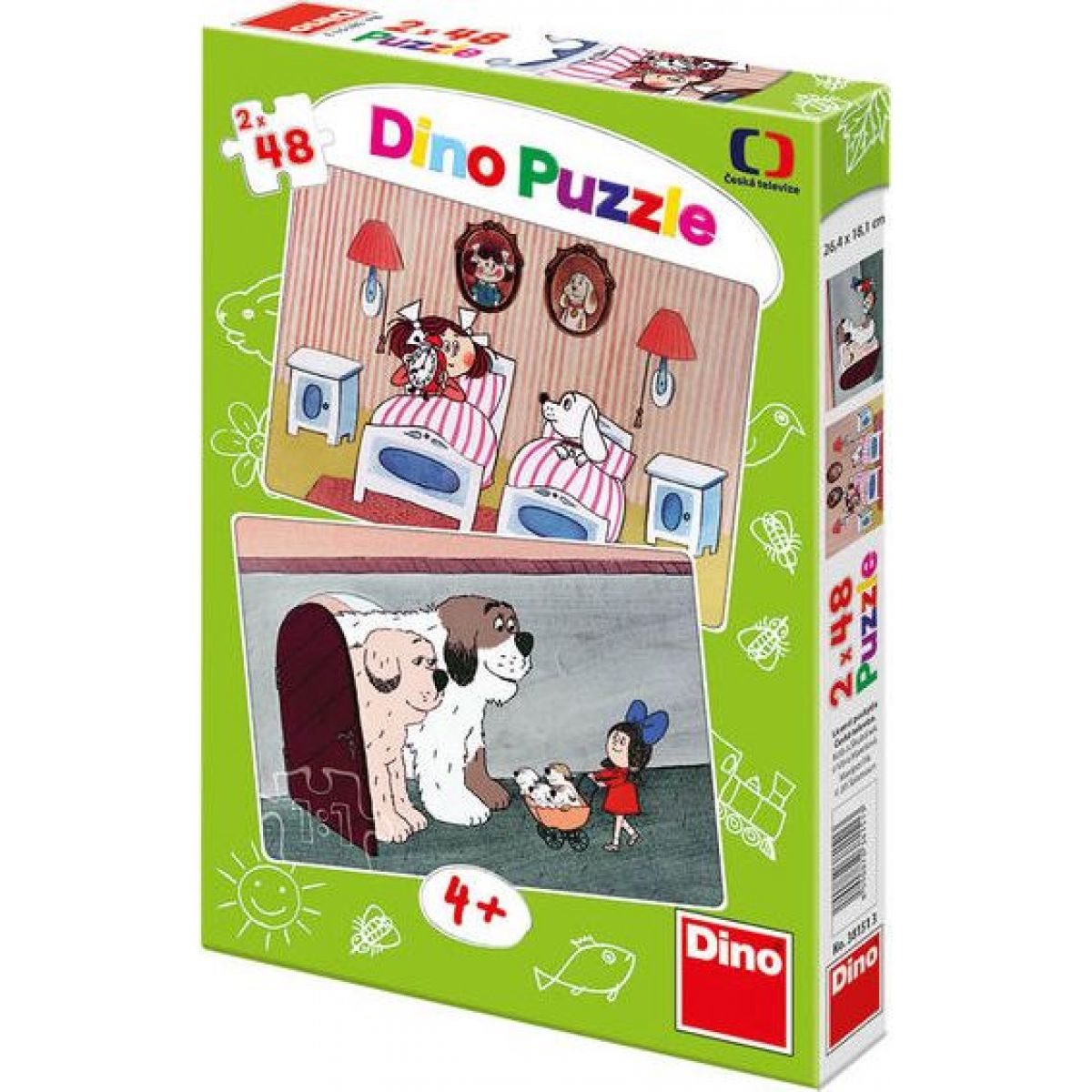 Dino Puzzle Pohádky s pejsky 2x48dílků