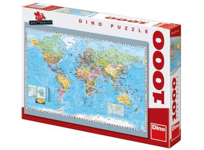 Dino Puzzle Politická mapa světa 1000dílků