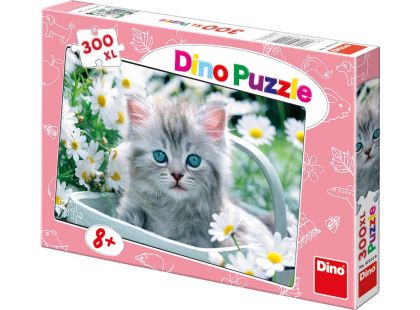 Dino Puzzle Šedivé koťátko 300 XL dílků