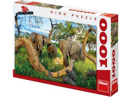 Dino Puzzle Sloni z Botswany 1000dílků