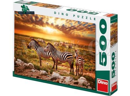 Dino Puzzle Zebry na poušti 500dílků