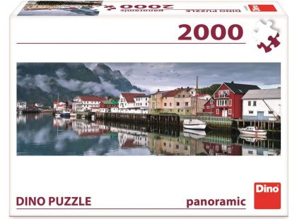 Dino Puzzle panoramic Rybářská vesnice 2000 dílků