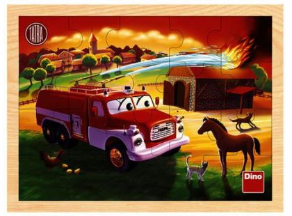 Dino Puzzle dřevěné Tatra hasiči 20 dílků