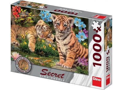 Dino Puzzle Secret collection Mláďata tygrů 1000 dílků
