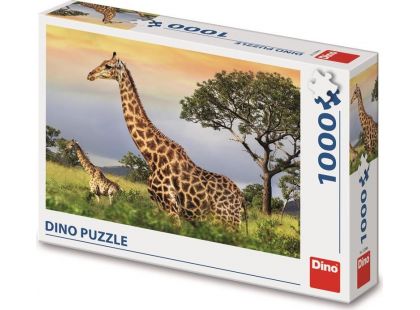 Dino Puzzle Žirafí rodina 1000 dílků