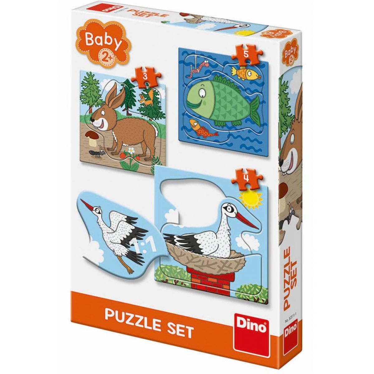 Dino Zvířátka Kde žijí baby puzzle set