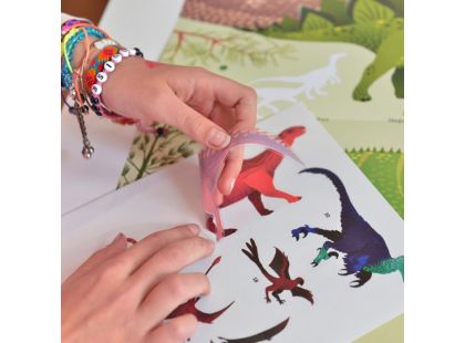 Dinosauři vzdělávací samolepkový plakát