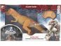 Dinosaurus chodící IC velociraptor 50 cm se zvuky a světly oranžový 4