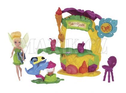 Disney Fairy 11 cm panenka a hrací set velký - Tink's Tiki Treat Stand