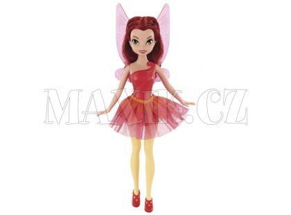 Disney Fairy 22cm základní panenka baletka - Roseta červená