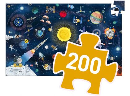 Djeco Puzzle Vesmír s popisem 200 dílků